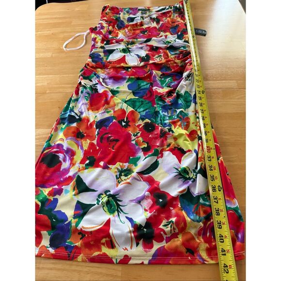 Lauren Ralph Lauren  Faux Wrap Ruched Poppy Floral Jersey Dress SZ 8 NWT - Picture 11 of 15